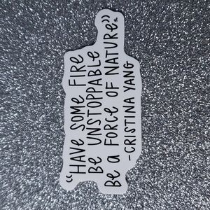 GREY'S ANATOMY Waterproof Sticker Christina Yang Quote